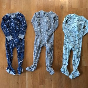 3 Honest Company Organic Cotton Snug-Fit Footed PJs